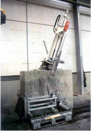 Refractory stone drilling unit