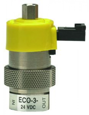 3-way solenoid valve / in-line / nickel-plated brass / vacuum - 12 V, max. 105 psi, 0.25" | ECO-3-12
