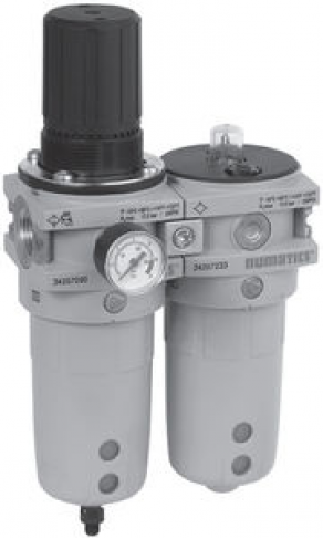 Compressed air filter-regulator-lubricator / pressure / for air - 3/4 - 1 1/2", max. 17.5 bar, -10 °C ... +50 °C | 342 series