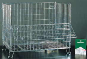 Wire mesh container / stacking - max. 400 kg, 1 290 x 1 040 x 1 400 mm | LEGG series 