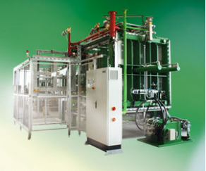 Particle foam molding machine for expanded polystyrene and polypropylène (EPS, EPP) with insert - EMShuttle