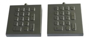 Vandal-proof keypad / 17-keys / stainless steel / IP65 - 2.00 mm, 0.6 - 0.1 N, IP65 | K-TEK-A118KP-DT