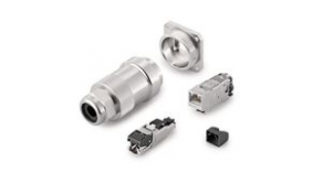 RJ45 connector / Ethernet / jack / nickel-plated brass - 10 Gbps, IP68 