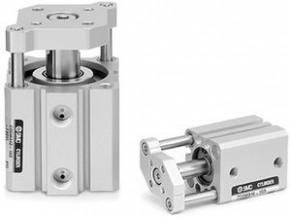 Pneumatic cylinder / double-acting / compact / guided - 5 - 100 mm, 50 - 500 mm/s | CQM series