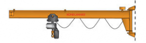 Inverted jib crane / wall-mounted - 125 - 2 000 kg, 2 - 6 m | IPUW series