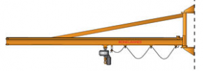 Wall-mounted jib crane / overbraced - 125 - 2 000 kg, 2 - 8 m | XMOW series