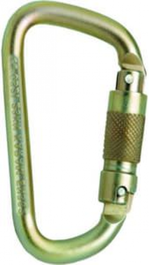Locking carabiner / steel / asymmetrical - SEKURALT 989