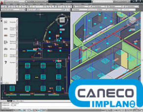 BIM software / for electrical system design - Caneco Implantation