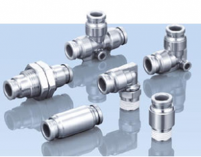 Threaded fitting / compact / stainless steel - 1/8" - 1/2" | KQG2H series