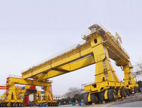 Gantry crane / hydraulic / rubber-tired / beam - 900 t | TT900