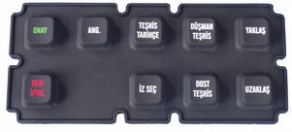 9-keys keypad / silicone rubber / rubber / IP65 - K-TEK-M62KP-AC-9