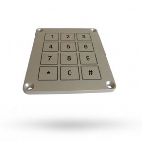 12-keys keypad / piezoelectric / top panel mounting / IP68 - 3x4, RoHs, IP68/IP69K