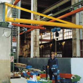 Wall-mounted jib crane / overbraced - 80 - 2 000 kg, 180° - 360° | D-AW series