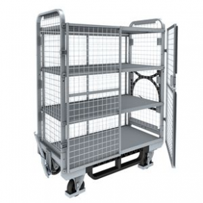 Transport cart / lockable / light-duty - 600 E4.Safe | 1 490 x 660 x 1 640 mm, max. 500 kg
