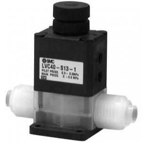 Diaphragm valve / air-operated / for high-purity fluids / air - LVC series