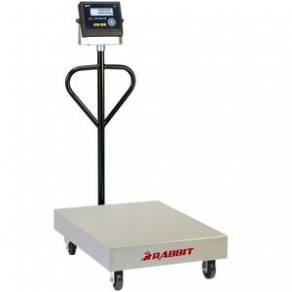 Platform scale / with LCD display / stainless steel pan / steel frame - 300 - 600 kg, 50 - 100 g | RABBIT series 
