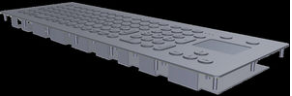 Stainless steel keyboard / with touchpad / industrial - FIT.105E16.F-TP
