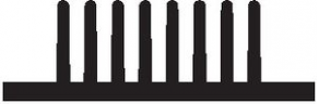 Extruded heat sink - max. 62.5 x 59 x 20 mm | SK DC series   