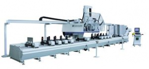 CNC machining center / 5-axis / vertical / for aluminum profiles - max. 33 050 x 1 345 x 595 mm | TITAN