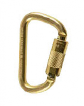 Locking carabiner / galvanized steel - H-129 STEEL D TW
