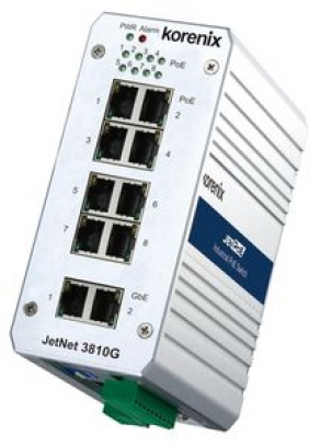 PoE Ethernet switch / industrial - 12 / 24 V ->48 V
