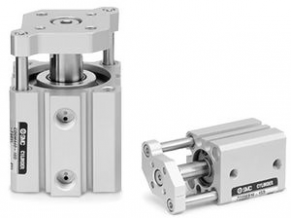 Pneumatic cylinder / double-acting / compact / guided - 5 - 100 mm | C(D)QM series