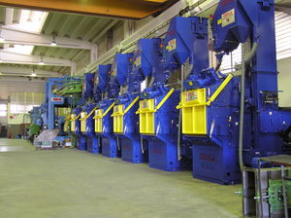 Belt conveyor shot blasting machine / continuous - 60 - 2500 kg, 4 - 40 kW