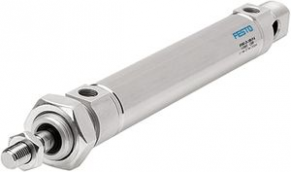 Pneumatic cylinder / double-acting / round - DSNU