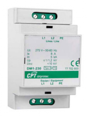 Transient voltage and lightning protection surge arrester / type 3 - 8 kA | DM1