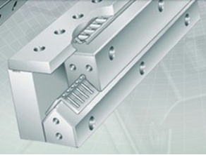 Linear rail with adjusting gib and angled needle roller flat cage - ML/V