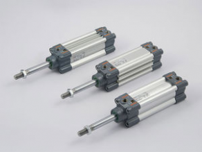 Pneumatic cylinder / with guided piston rod - max. 10 bar, ISO 15552