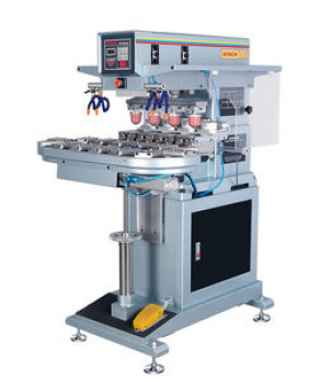 Four color pad printing machine / with closed ink cup / electropneumatic - 70 x 90 mm, 1 200 p/h | WN-127E