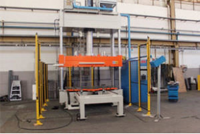 Fret press / vertical / for thermoforming lines