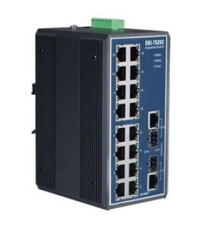 Unmanaged Ethernet switch / industrial / fiber optic / Ethernet - EKI-7626C