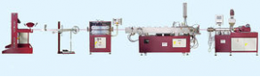 Fluoropolymer pipe extrusion line