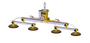 4 pad vacuum lifter for sheet metal - max. 300 kg | U02-4