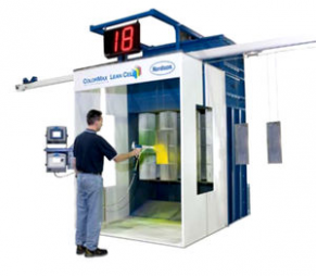 Fast color changing powder coating booth - 9 800 - 28 800 cfm | Lean Cell®