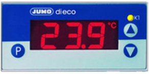 Digital temperature indicator - 76 x 36 mm, 10 A, IP65 | JUMO di eco