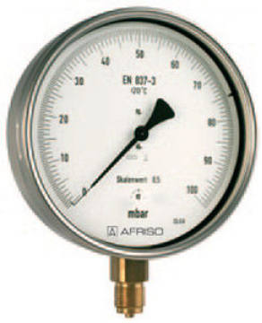 Capsule pressure gauge - 160 mm, max. 1 000 mbar