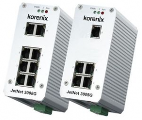 Unmanaged gigabit Ethernet switch / industrial - Full Gigabit, Fault Relay, 9KB Jumbo Frame