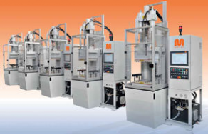 Vertical injection molding machine / hydraulic / for rubber parts - max. 1 034 kN | MTF, MBF series