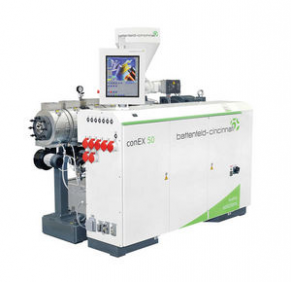 Conical twin-screw extruder / PVC  / for pipe extrusion - max. 440 kg/h | conEX