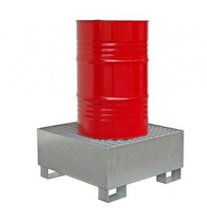 1-drum containment bund / steel - 860 x 860 x 410 mm