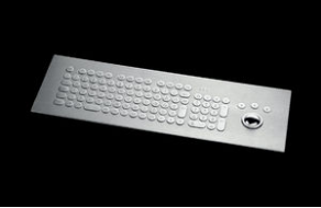 Stainless steel keyboard / with trackball / industrial - DGI.98R17.F-TI 