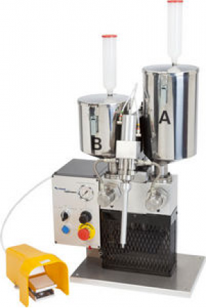 Resin mixer-dispenser / with piston pump - MINI 