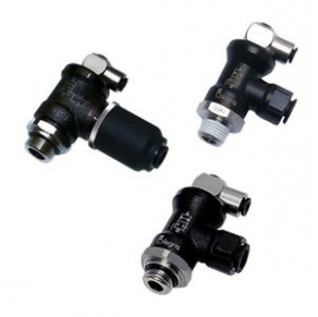 Pneumatic fitting / stop-cylinder / piloted function