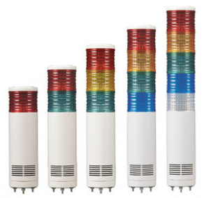 LED stack light / with warning horn - Ø 80 mm, 85 dB | ST80WMEL series