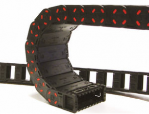 Plastic drag chain / partially-enclosed / snap open - MP 30