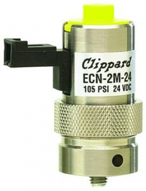 2-way solenoid valve / nickel-plated brass - 12 V, max. 105 psi, 0.25" | ECN-2M-12