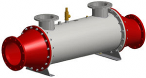 Shell-and-tube heat exchanger / with stainless steel / gas / header tank - max. 1 MW